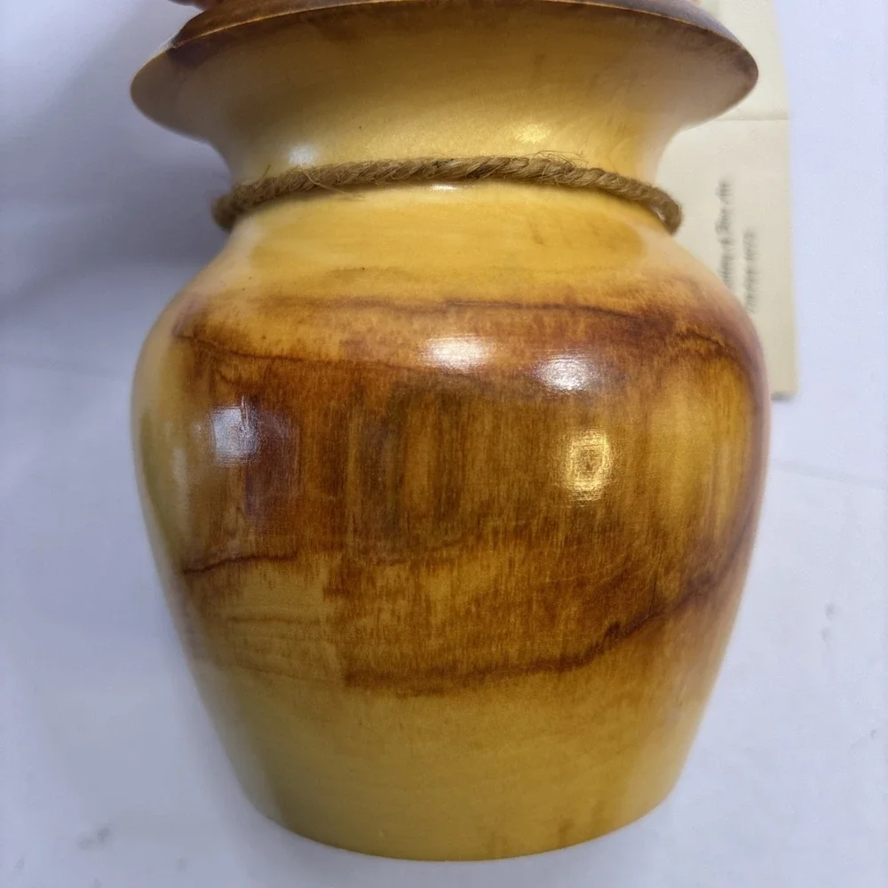 The Aspen Company Colorado Aspen Wood Vases Set of 2 Signed‎ Michelle Kay 2005